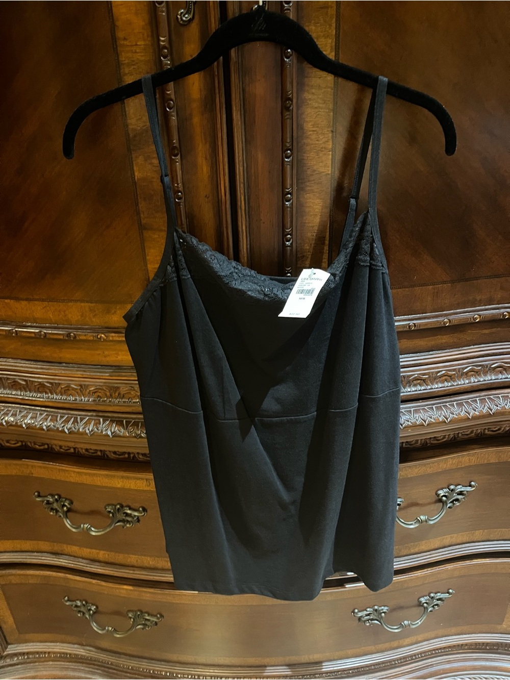 NWT Lane Bryant Black Tank Lace Trim 14/16